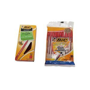 BIC Red Ballpoint Pens 22 Count Bundle Office School Teacher Supplies